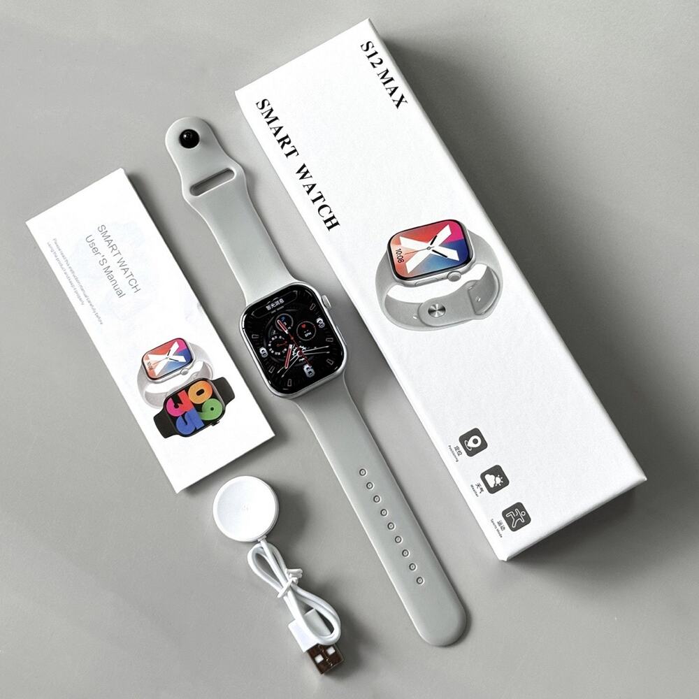 S12 MAX Smart Watch with 2.01" HD Screen & GPS Fitness Tracker NEW